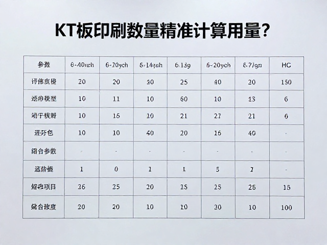KT板基础参数与常见规格解析