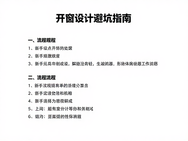 新手实操中的检查清单与标准化流程