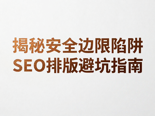 SEO视角下的排版避坑与内容呈现