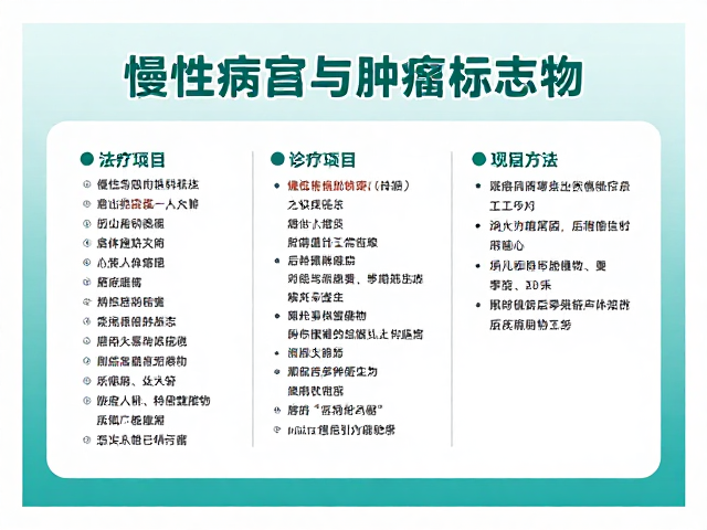 慢性病相关实验室检查与肿瘤标志物