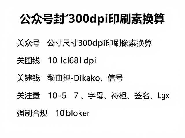 封面尺寸与300dpi像素换算实战
