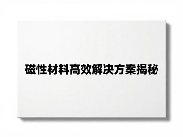 磁性吸附技术的物理特性与应用优势
