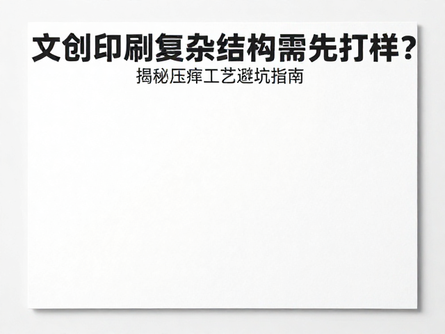复杂结构文创印刷为何必须经过打样环节