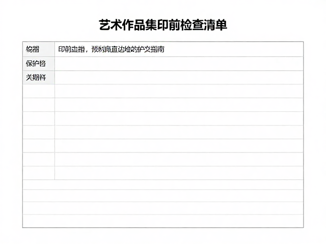印前检查清单与质量控制要点