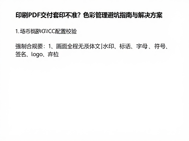 色彩管理中的ICC配置文件一致性校验