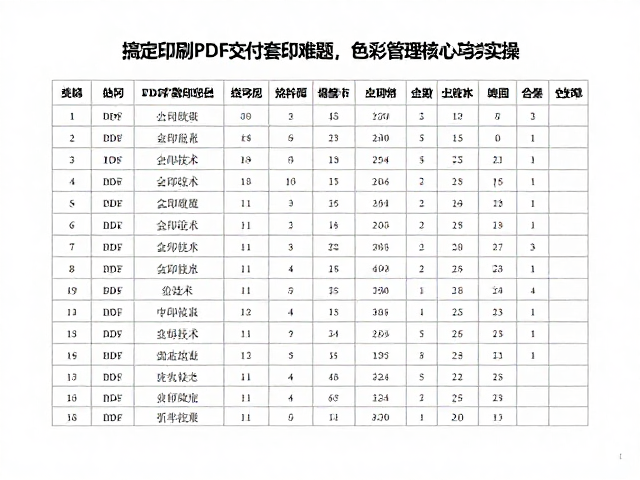 印刷PDF套印偏差的常见成因与数据表现