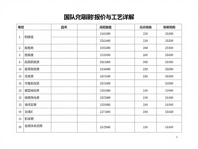 报价体系与成本构成解析