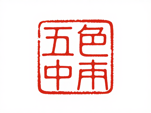 传统五色体系在印章设计中的色彩映射