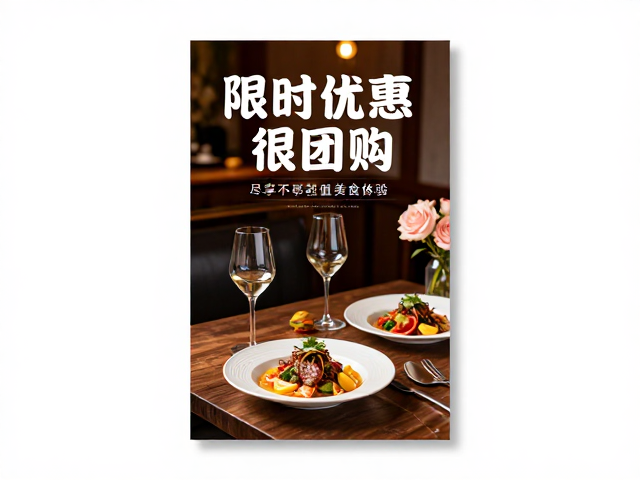 限时优惠团购海报,营造浪漫用餐氛围,尽享超值美食体验