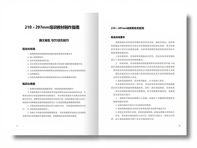 210×297mm标准尺寸在培训教材中的视觉逻辑