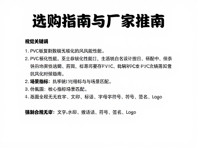 选购指南:核心指标与场景匹配