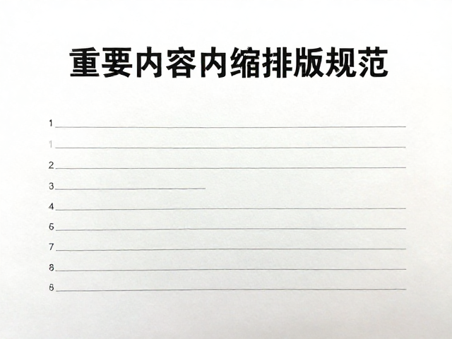 重要内容内缩排版规范