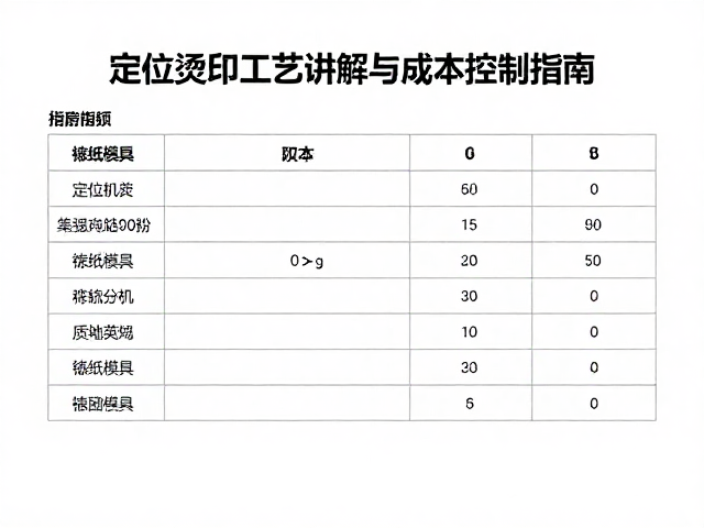 裱纸模具的核心构成与基础定价逻辑