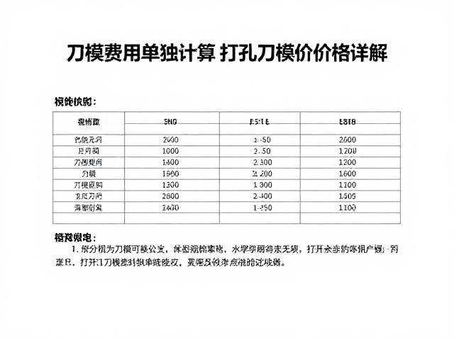 刀模费用为何常被单独列支