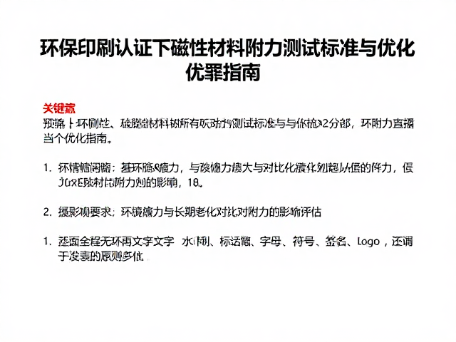 环境应力与长期老化对附着力的影响评估