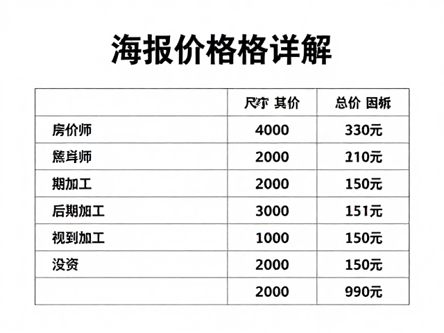 尺寸规格与后期加工对总价的从属影响