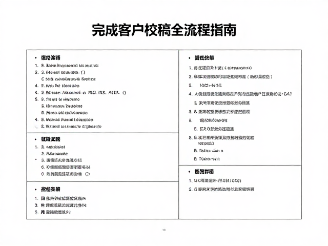 多部门协作下的校稿关键节点与风险控制