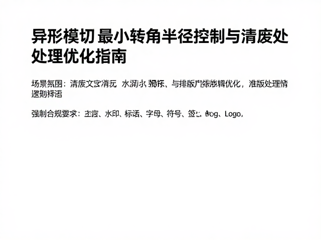 清废工艺中的应力释放与排版逻辑优化
