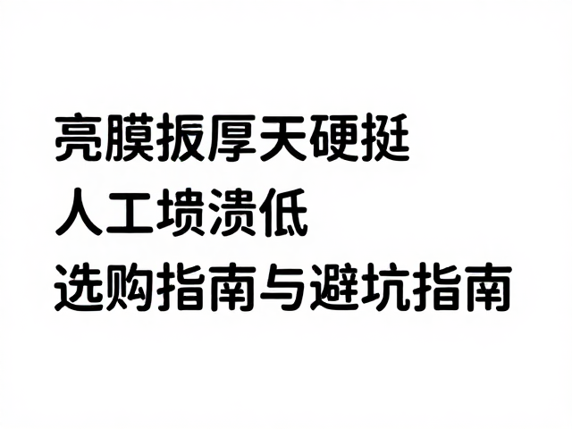 选购核心维度解析