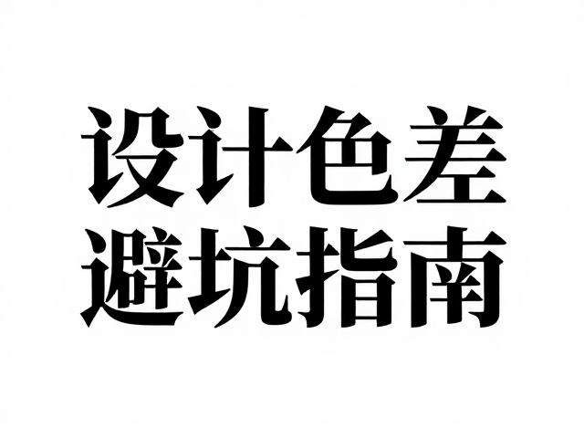 字体设计对色彩还原的从属影响