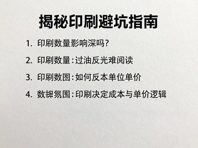 印刷数量如何决定成本与单价逻辑