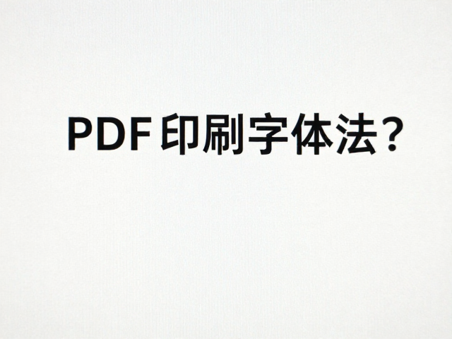 PDF印刷文件字体丢失的核心成因分析