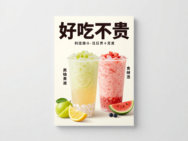 视觉焦点与色彩心理学在奶茶海报中的应用