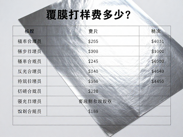 覆膜打样的基础费用构成与市场行情