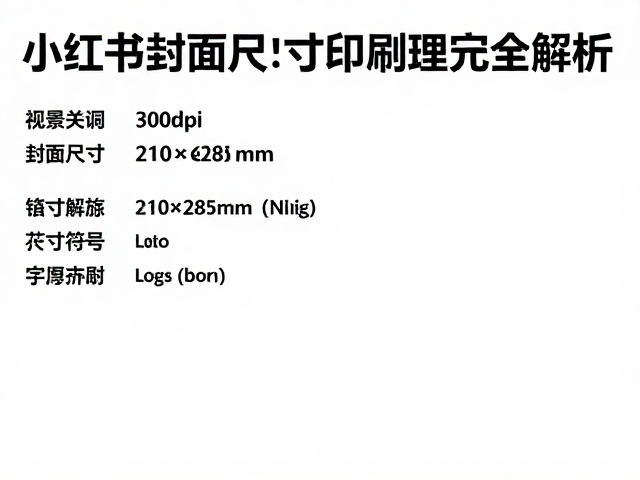 小红书封面视觉规范与印刷物理尺寸界定
