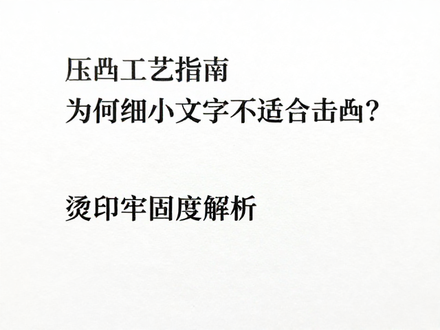 细小文字在压凹工艺中的技术局限