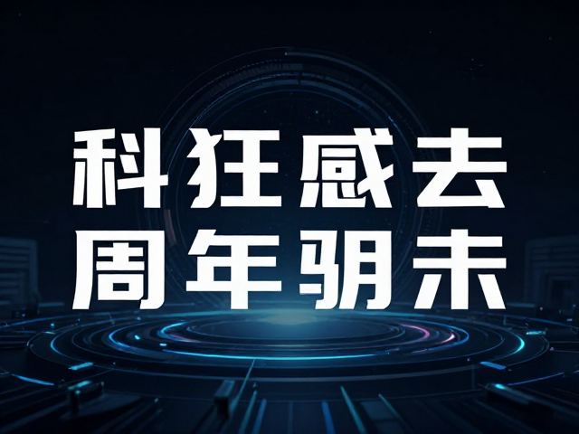 科技未来感品牌周年海报设计,附JPG高清预览图