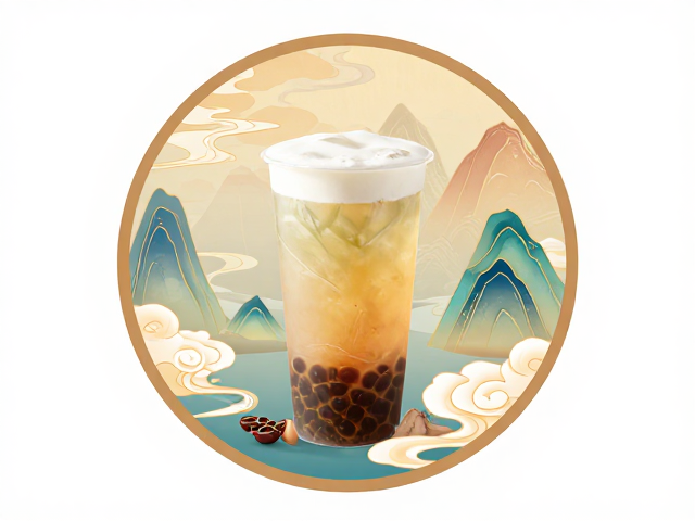 圆形构图美学，传统国潮风茶饮咖啡海报设计灵感