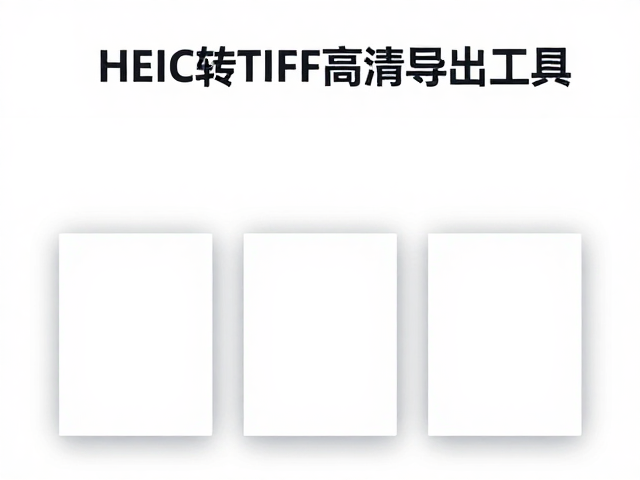 HEIC转TIFF高清导出工具,无损转换与批量处理指南