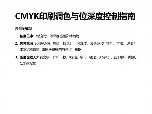 位深度对印刷质量的影响与控制策略