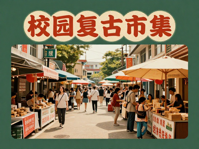 港风怀旧复古市集海报设计灵感|校园社团活动策划案