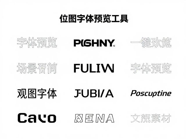 位图字体批量预览工具,一键生成字体预览,高效生产排版素材