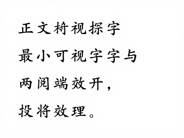 正文最小可视字号与两端对齐排版指南,搭配手写字体更亲切自然