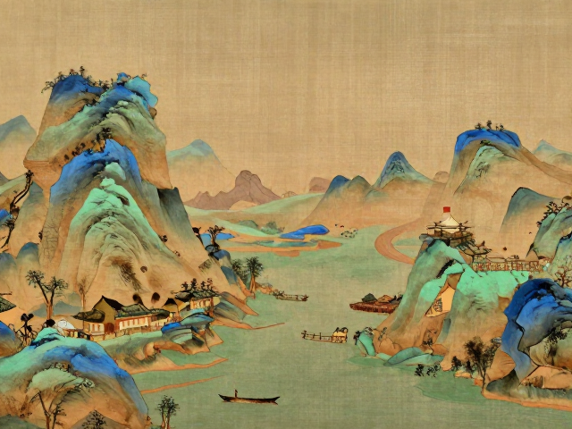 山水意境与自然元素的抽象表达