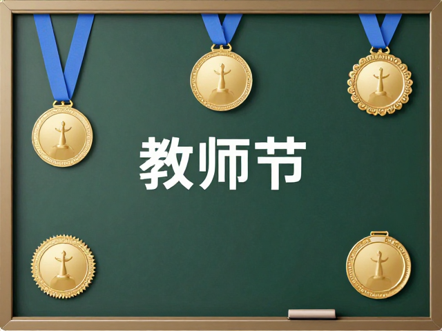 教师节海报与证书奖章素材,高端讲座风设计灵感