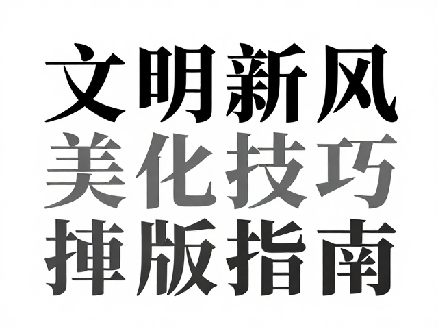 Photoshop制作文明新风海报教程，美化技巧与排版指南