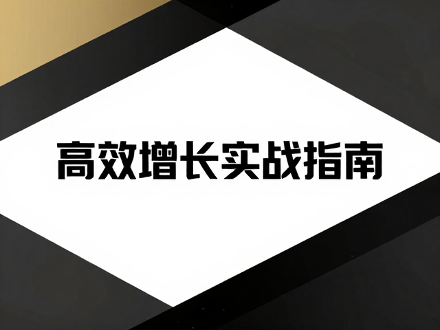 商务黑金几何美学，市场运营人员的高效增长实战指南