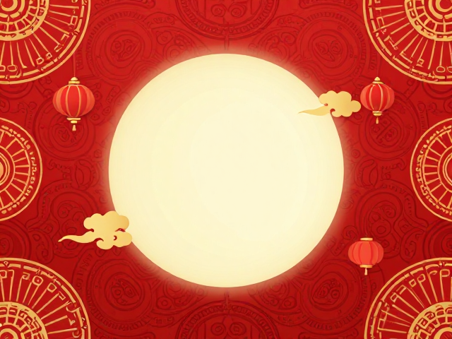 春节/中秋传统节日海报模板，融合传统纹样，传递节日祝福设计灵感