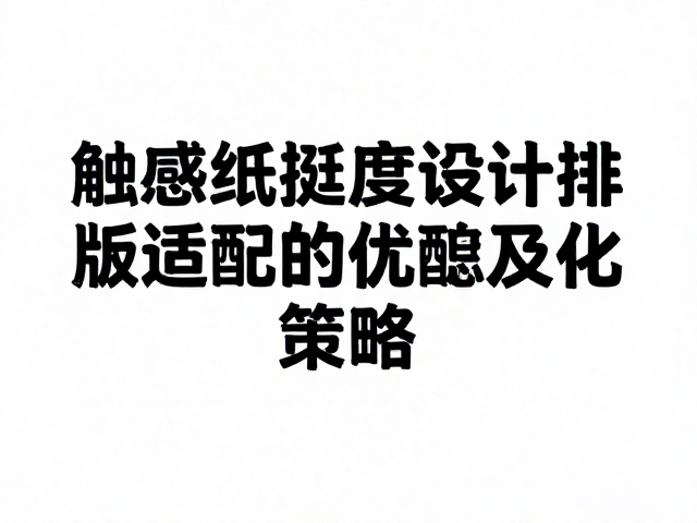 基于挺度特性的排版适配优化策略