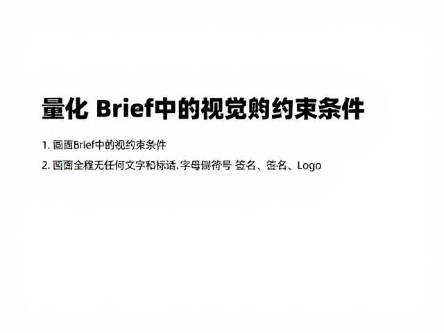 量化Brief中的视觉约束条件