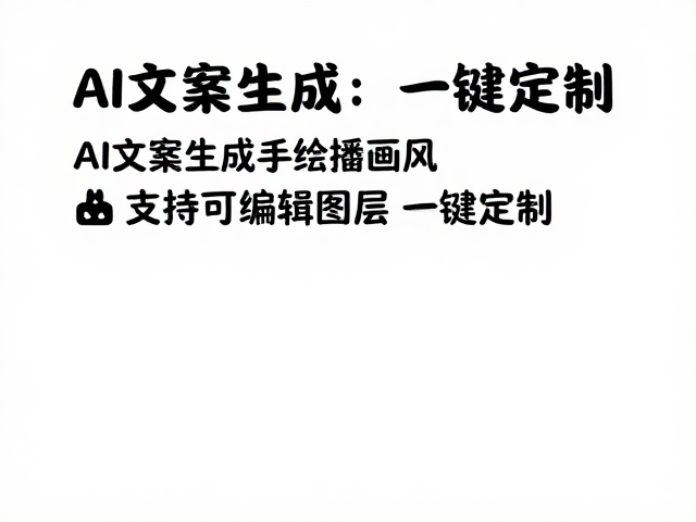 AI文案生成手绘插画风,支持可编辑图层一键定制