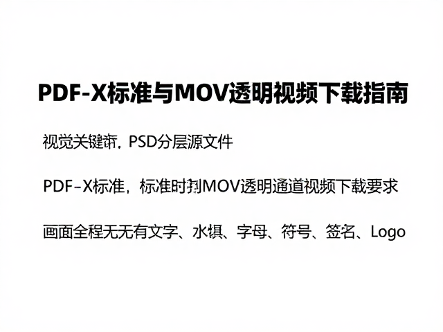 PDF/X标准在印刷与数字交付中的合规性应用
