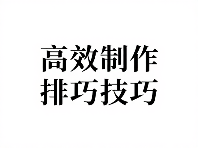 文字居中构图,端正宋体,高效制作排版技巧