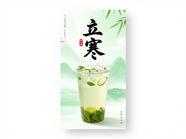 二十四节气茶饮新品海报设计灵感，书法字体与国风美学融合指南