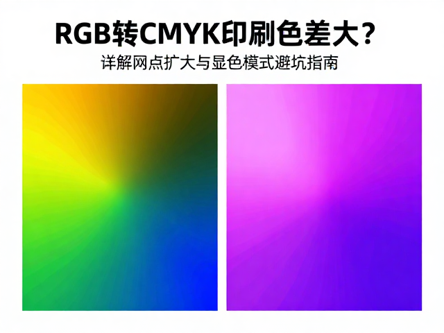 RGB转CMYK印刷色差大?详解网点扩大与显色模式避坑指南