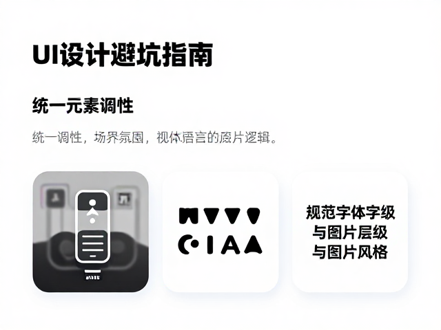 UI设计避坑指南,统一元素调性,规范字体层级与图片风格